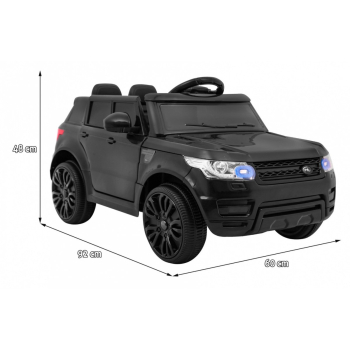 Autko Start Run na akumulator Czarny + Pilot + Bezpieczny SUV